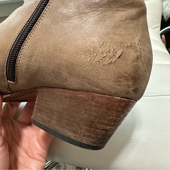 Aquatalia Taupe Weatherproof Leather Ankle Booties 7.5 - Picture 7 of 7